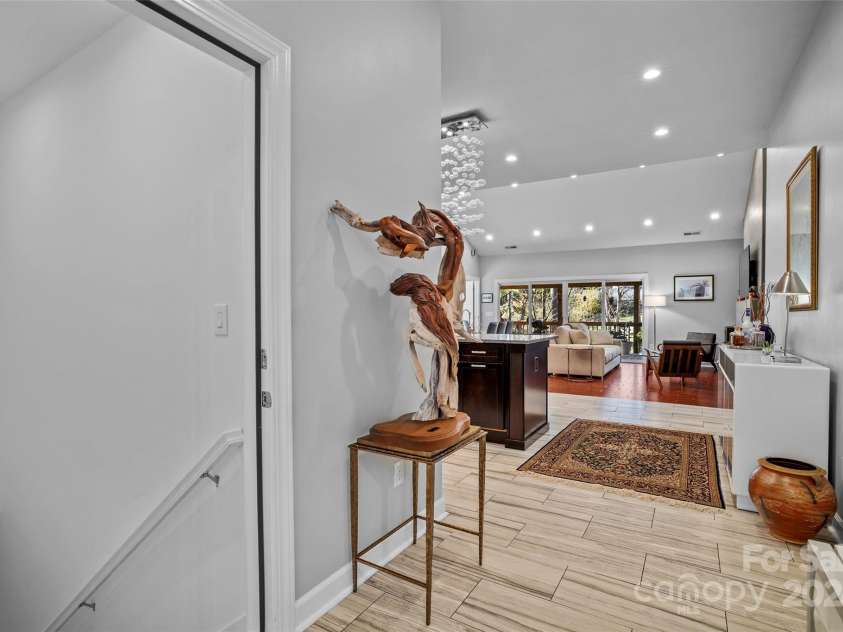 13 Roberts Street, Weaverville, NC 28787.  MLS# CAR4202654, YatesRealty ID 3420. Stairs leading to the basement