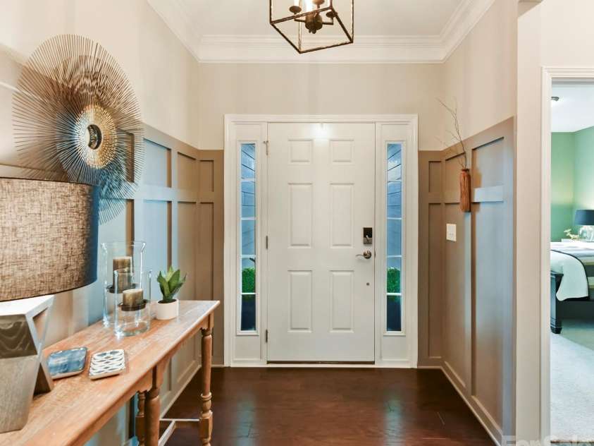 1733 Tranquility Boulevard, Lancaster, SC 29720.  MLS# CAR4393535, YatesRealty ID 34204. Foyer Entry with Upgraded Light Fixture, Moldings and Walls Wrapped with Bishops Paneling