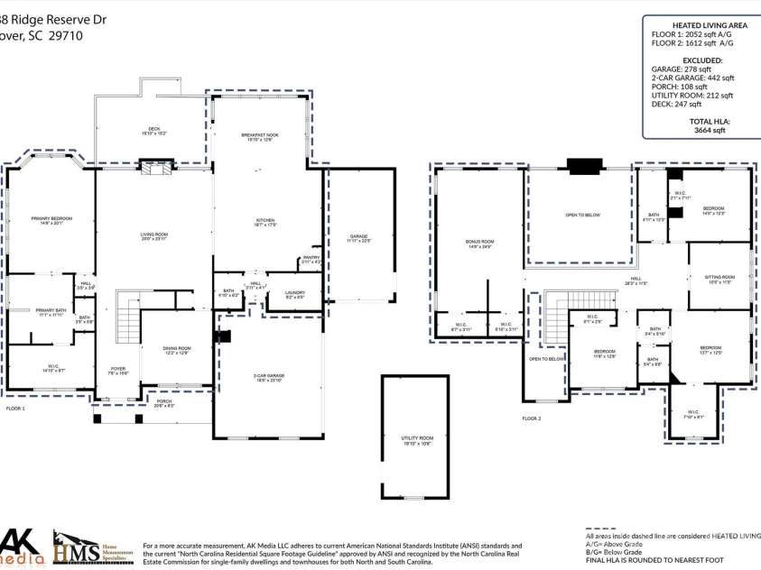 288 Ridge Reserve Drive, Lake Wylie, SC 29710.  MLS# CAR4249323, YatesRealty ID 34210. Floor Plan