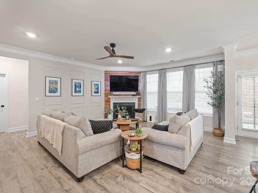 110 Callandor Court, Troutman, NC 28166.  MLS# CAR4293175, YatesRealty ID 34216. Fireplace makes everything cozy