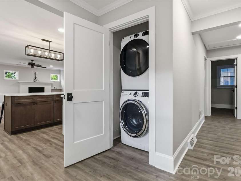 201 Elm Street, Wingate, NC 28174.  MLS# CAR4398796, YatesRealty ID 34232. Laundry closet