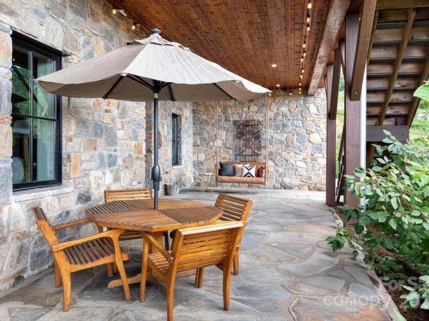 17 Elk Trail, Asheville, NC 28804.  MLS# CAR4291429, YatesRealty ID 34242. Lower Outdoor Living Space