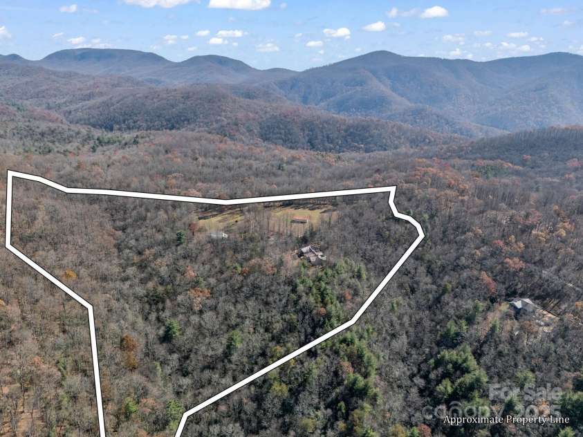 765 Higher Path, Saluda, NC 28773.  MLS# CAR4326175, YatesRealty ID 3425. Approximate outline of acreage