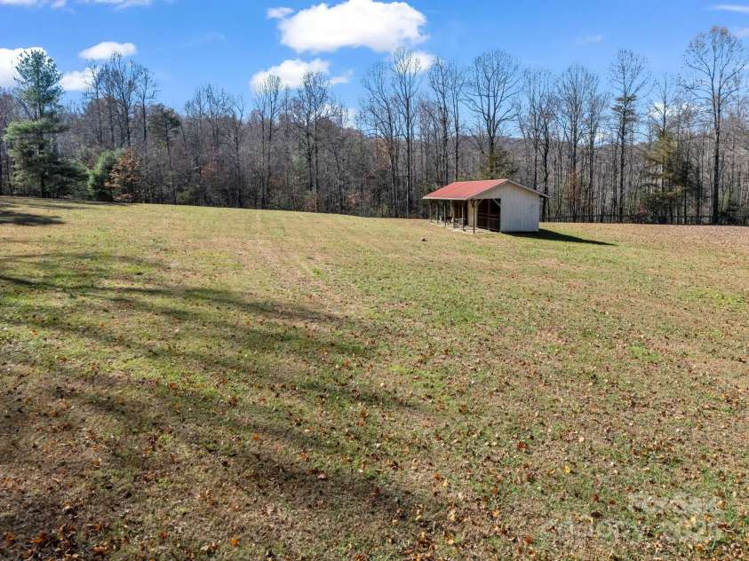 765 Higher Path, Saluda, NC 28773.  MLS# CAR4326175, YatesRealty ID 3425. Barn #2 with fully fenced pasture