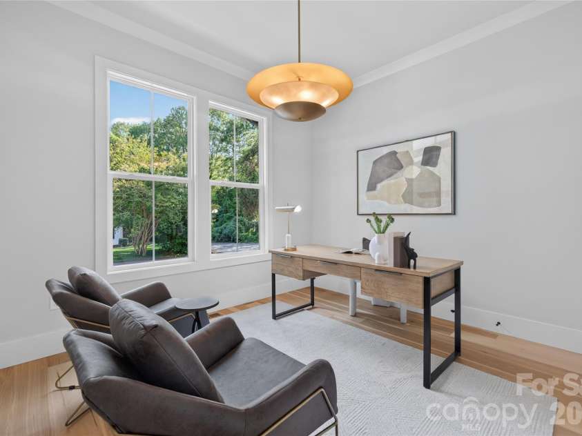 3119 Shenandoah Avenue, Charlotte, NC 28205.  MLS# CAR4394625, YatesRealty ID 34254. Office/playroom/guest bed...you pick. Closet with built-ins to the right, curated light fixture