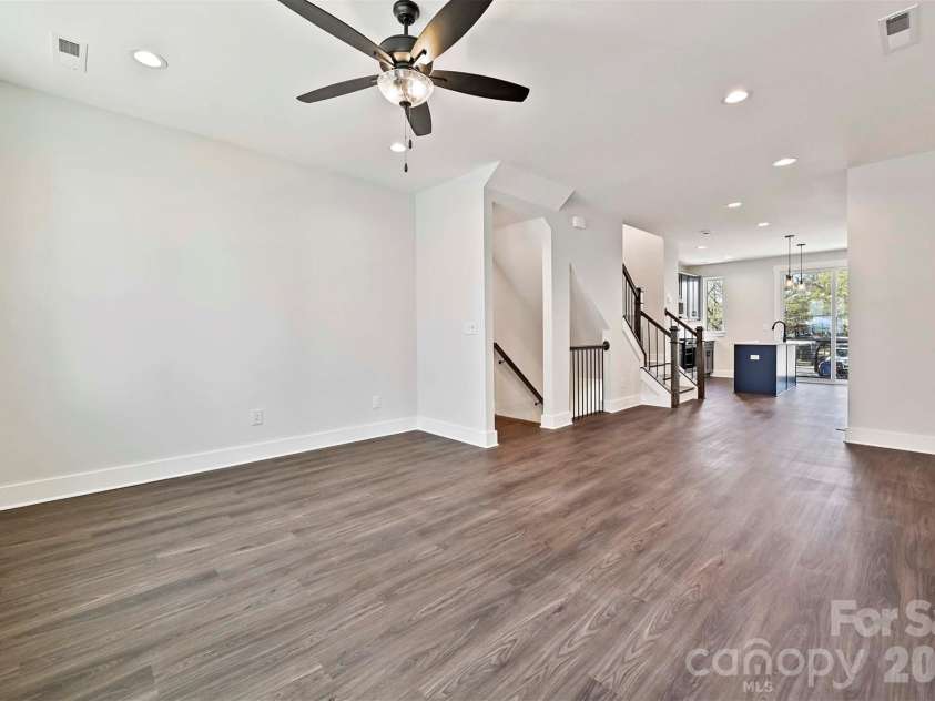 1227 34th Street, Charlotte, NC 28205.  MLS# CAR4211267, YatesRealty ID 3426. Living Room and Dining Room