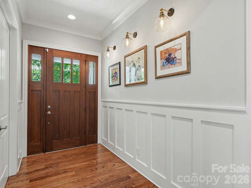 9560 Regent Drive, Davidson, NC 28036.  MLS# CAR4397866, YatesRealty ID 34310. Front door leading to Foyer