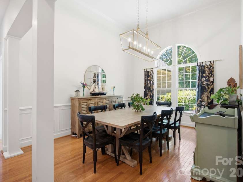 755 Lake Wright Road, China Grove, NC 28023.  MLS# CAR4395859, YatesRealty ID 34311. Large dining room with gleaming wood floors