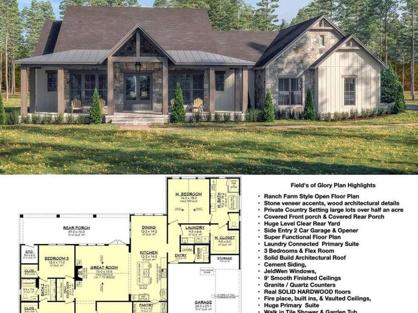 153 Trinity Court, Salisbury, NC 28147.  MLS# CAR4355709, YatesRealty ID 3432. Floor Plan 4 - Fields Of Glory