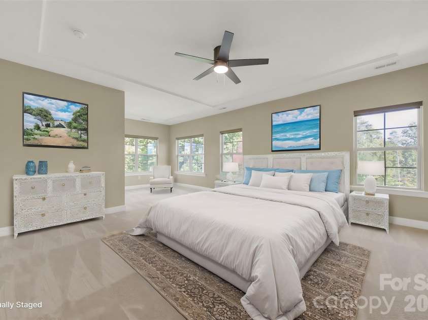 989 Emory Lane, Fort Mill, SC 29708.  MLS# CAR4356402, YatesRealty ID 34337. Primary bedroom w custom shades on REMOTE