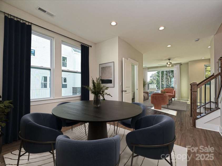 1219 34th Street, Charlotte, NC 28205.  MLS# CAR4139010, YatesRealty ID 3434. Dining/Living *Virtually Staged*