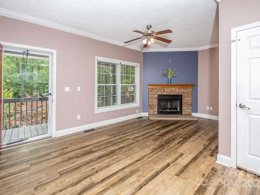 46 Badger Run, Hendersonville, NC 28739.  MLS# CAR4281037, YatesRealty ID 34340. Gas log fireplace for cozy winters.