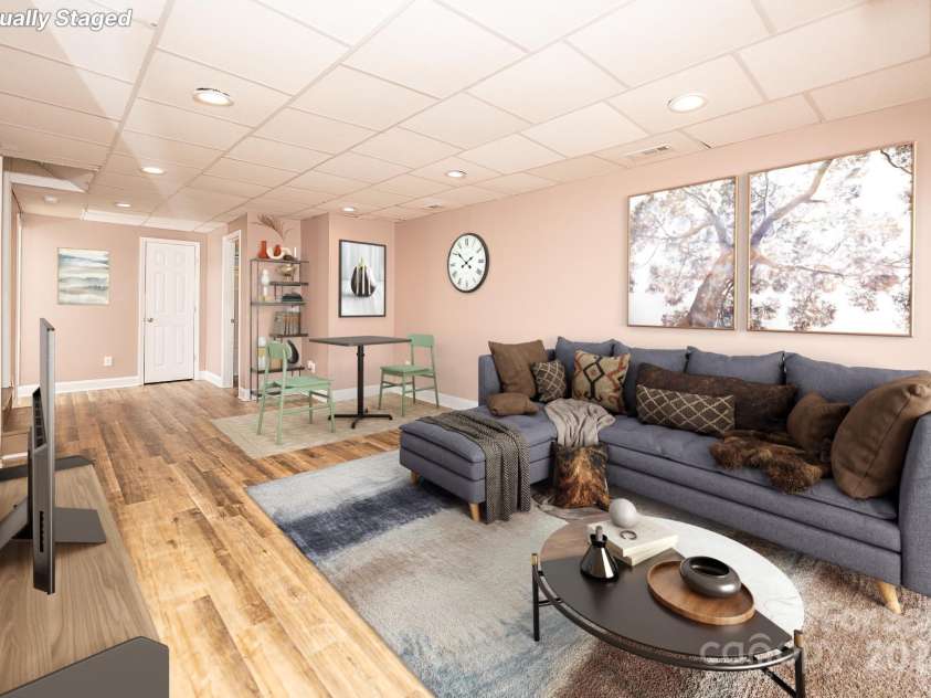 46 Badger Run, Hendersonville, NC 28739.  MLS# CAR4281037, YatesRealty ID 34340. Second living area virtually staged