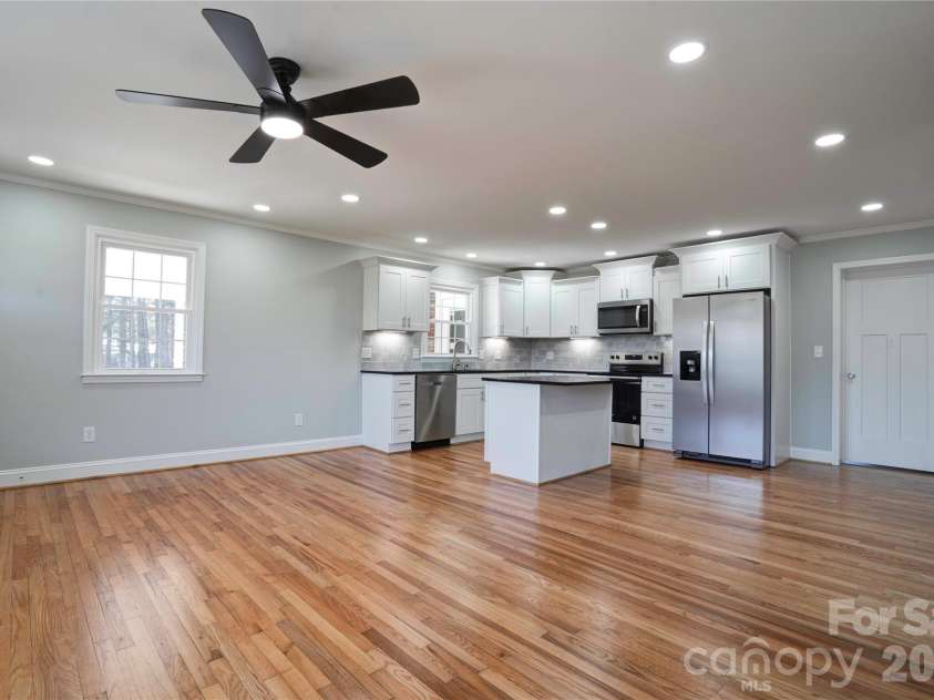 2822 Bettis Road, Grover, NC 28073.  MLS# CAR4333604, YatesRealty ID 3435. Living Room Open to Kitchen