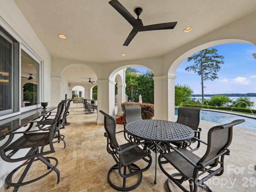 16920 Harbor Master Cove, Cornelius, NC 28031.  MLS# CAR4394741, YatesRealty ID 34351. Lake-Level Covered Patio.