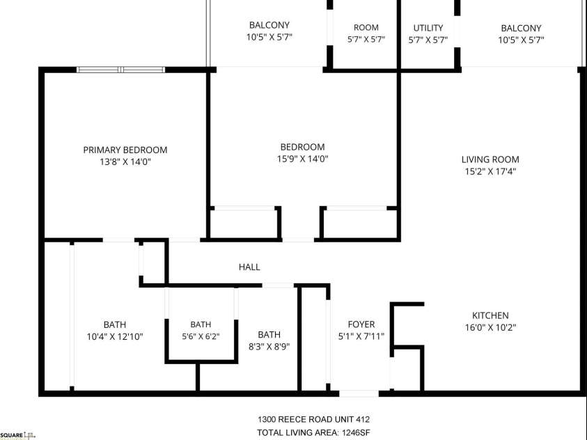 1300 Reece Road, Charlotte, NC 28209.  MLS# CAR4414970, YatesRealty ID 3436. Floor Plan