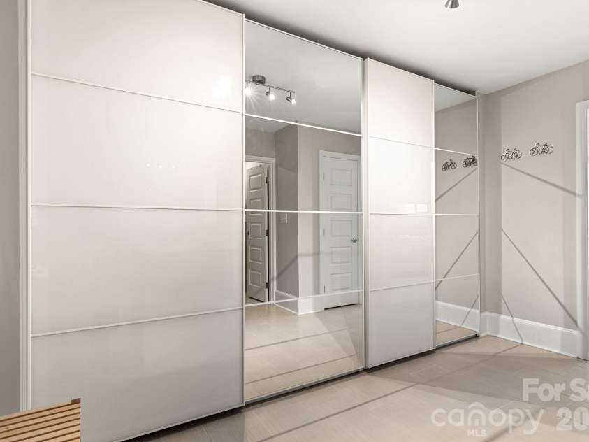 1300 Reece Road, Charlotte, NC 28209.  MLS# CAR4414970, YatesRealty ID 3436. Primary Bath with a wall of Closets!