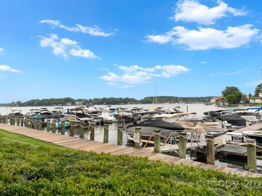 18647 Vineyard Point Lane, Cornelius, NC 28031.  MLS# CAR4294074, YatesRealty ID 34373. Marina view from Boardwalk