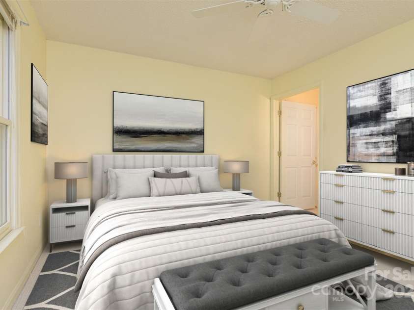 222 Rocky Mountain Way, Arden, NC 28704.  MLS# CAR4285995, YatesRealty ID 34382. Staged Primary Bedroom