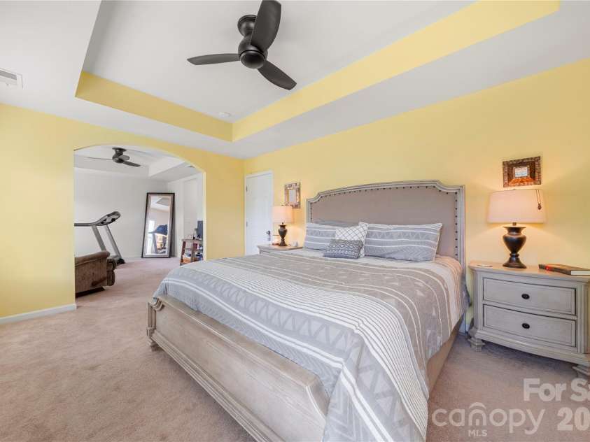 3009 Canopy Drive, Indian Trail, NC 28079.  MLS# CAR4292578, YatesRealty ID 34383. Primary bedroom with extra room for an office or flex space