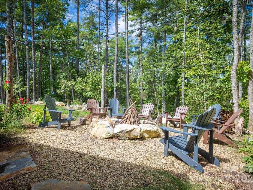 2116 October Drive, Nebo, NC 28761.  MLS# CAR4291536, YatesRealty ID 34399. Fire Pit