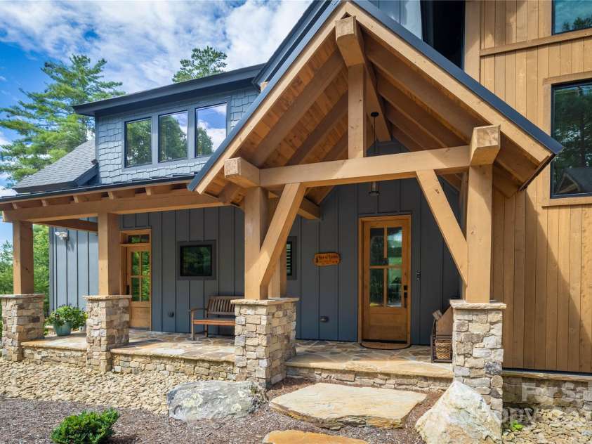 2116 October Drive, Nebo, NC 28761.  MLS# CAR4291536, YatesRealty ID 34399. Front Covered Porch