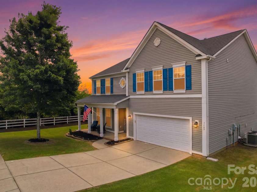 3585 Leighton Drive, Concord, NC 28027.  MLS# CAR4397371, YatesRealty ID 34404. Side View of Large Yard