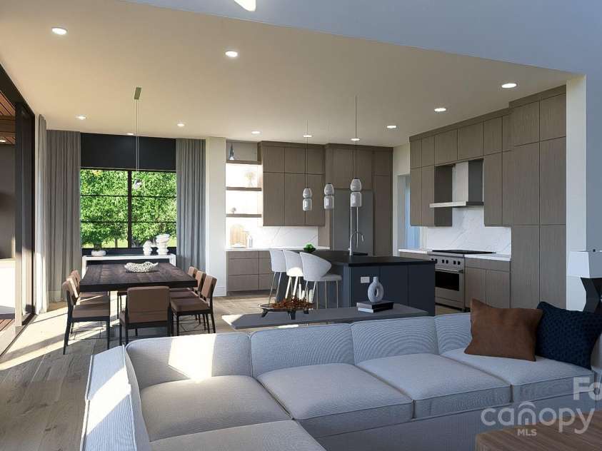 80 Buckhead Trail, Mills River, NC 28742.  MLS# CAR4330273, YatesRealty ID 3442. View of kitchen and dining area 