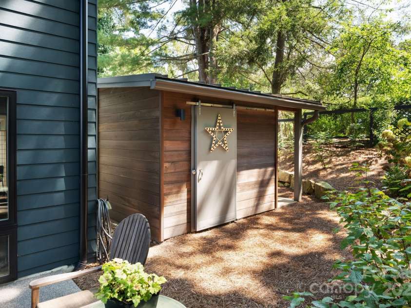 26 Winnfred Street, Asheville, NC 28806.  MLS# CAR4293290, YatesRealty ID 34446. Newly Added Shed Designed by Rusafova Markulis Architects