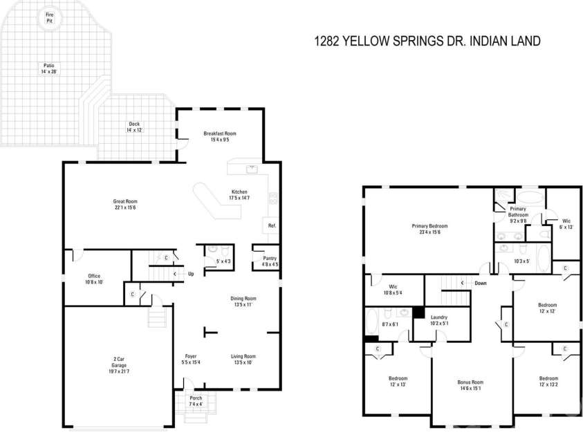 1282 Yellow Springs Drive, Indian Land, SC 29707.  MLS# CAR4416971, YatesRealty ID 34481. 