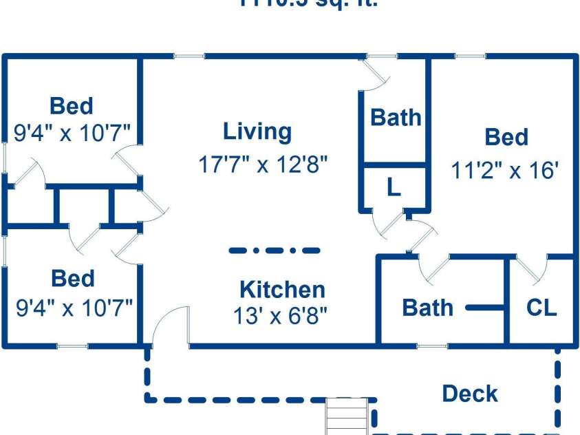210 State Street, Asheville, NC 28806.  MLS# CAR4218309, YatesRealty ID 3452. Floor Plan with measurements.