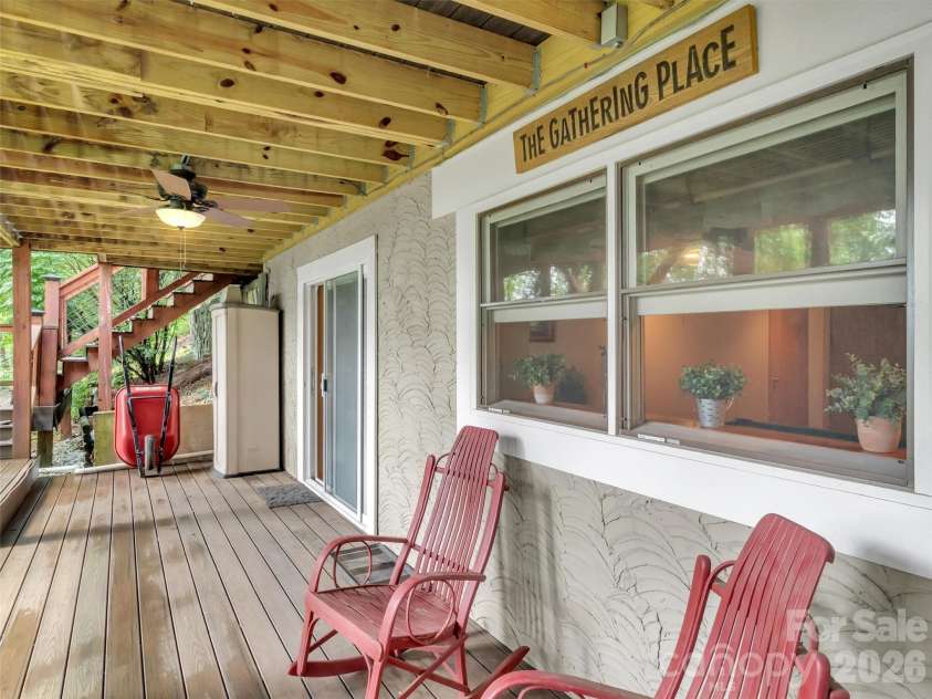 346 Wendy Way, Clyde, NC 28721.  MLS# CAR4289495, YatesRealty ID 3452. Lower Porch