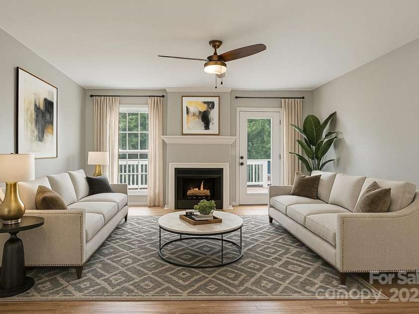 109 Meadow Run, Asheville, NC 28806.  MLS# CAR4259730, YatesRealty ID 34520. Living Room (Virtually staged)