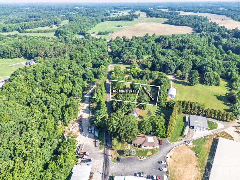 655 Edmiston Road, Mt Ulla, NC 28125.  MLS# CAR4391413, YatesRealty ID 34527. Approximate Lot Lines
