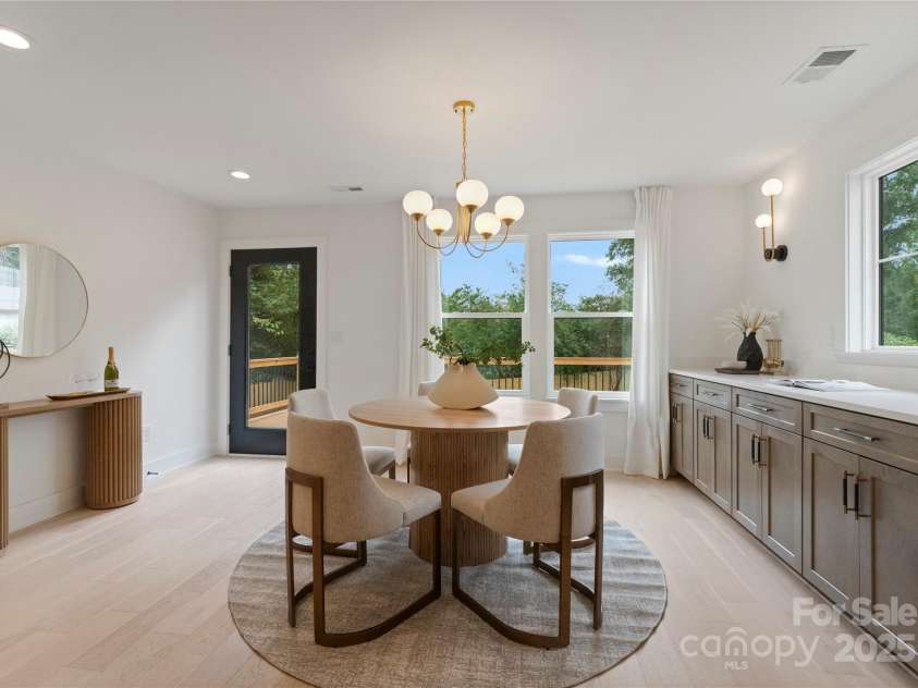2808 Hilliard Drive, Charlotte, NC 28205.  MLS# CAR4294763, YatesRealty ID 34544. Flooded light for dining