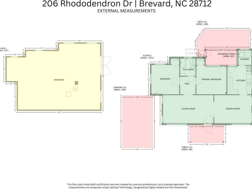 206 Rhododendron Drive, Brevard, NC 28712.  MLS# CAR4292344, YatesRealty ID 34575. 