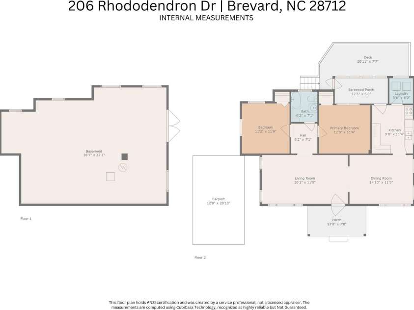 206 Rhododendron Drive, Brevard, NC 28712.  MLS# CAR4292344, YatesRealty ID 34575. 