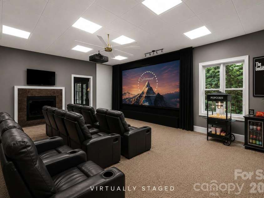 2216 Highland Forest Drive, Marvin, NC 28173.  MLS# CAR4390991, YatesRealty ID 34575. Virtually staged theatre room