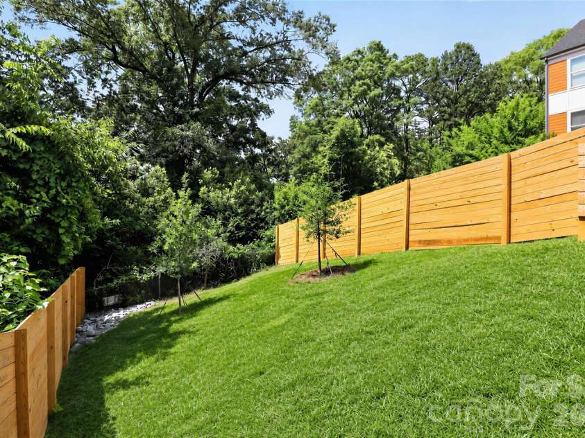 2716 Baltimore Avenue, Charlotte, NC 28203.  MLS# CAR4385672, YatesRealty ID 34576. Fenced rear yard, lawn virtually enhanced