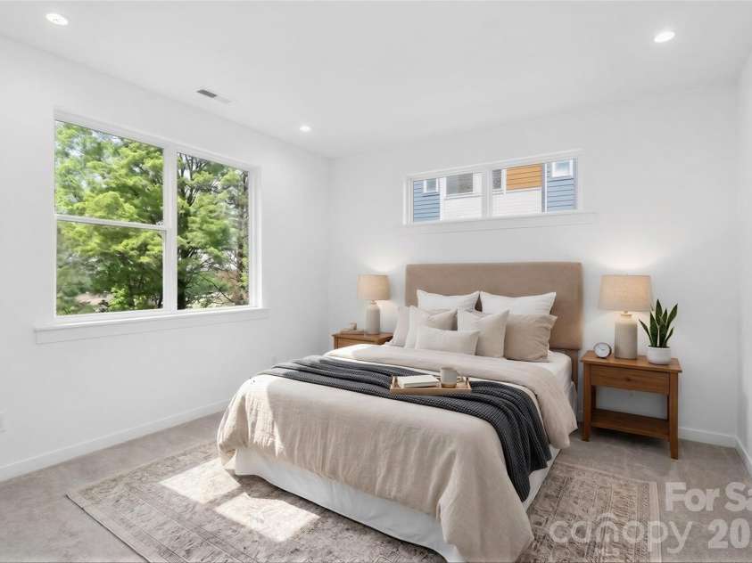 2714 Baltimore Avenue, Charlotte, NC 28203.  MLS# CAR4360205, YatesRealty ID 34577. 2nd floor bedroom suite virtually staged