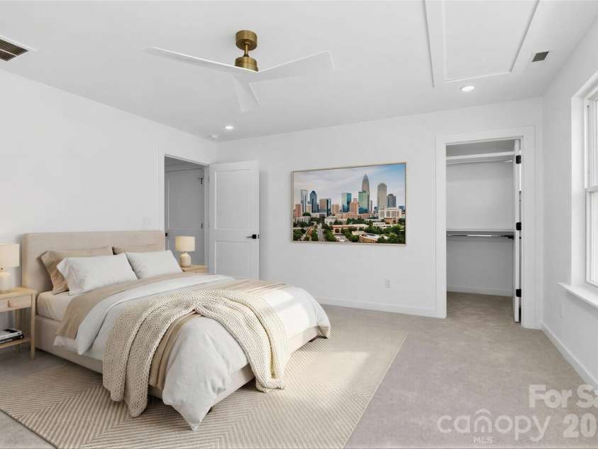 2714 Baltimore Avenue, Charlotte, NC 28203.  MLS# CAR4360205, YatesRealty ID 34577. 3rd floor primary suite virtually staged