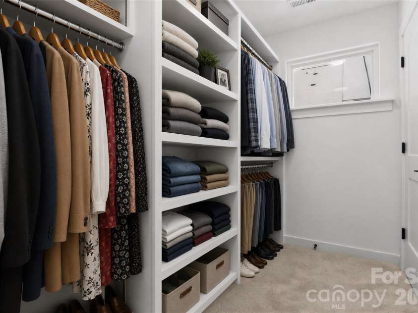 2714 Baltimore Avenue, Charlotte, NC 28203.  MLS# CAR4360205, YatesRealty ID 34577. Primary closet virtually staged