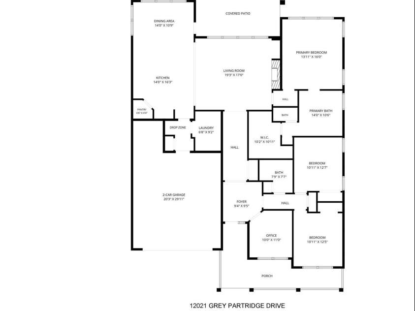 12021 Grey Partridge Drive, Charlotte, NC 28278.  MLS# CAR4396177, YatesRealty ID 34589. Floorplan