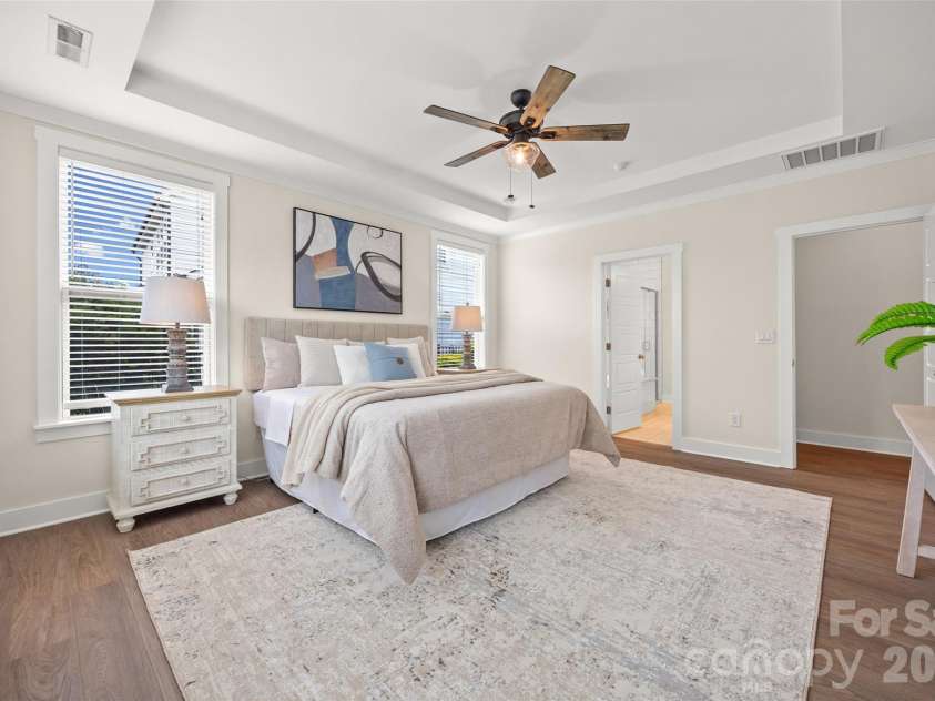 12021 Grey Partridge Drive, Charlotte, NC 28278.  MLS# CAR4396177, YatesRealty ID 34589. Large open primary bedroom.