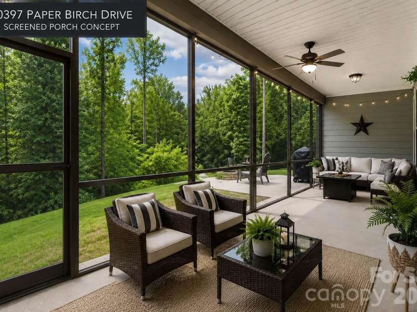 10397 Paper Birch Drive, Charlotte, NC 28215.  MLS# CAR4397748, YatesRealty ID 34590. Staged AI Photo
