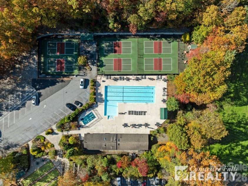 3125 Connestee Trail, Brevard, NC 28712.  MLS# CAR4396358, YatesRealty ID 34599. Swimming pool, pickle ball, tennis & bocce