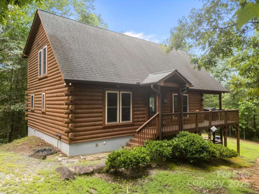 664 Sweetbriar Road, Lake Lure, NC 28746.  MLS# CAR4288832, YatesRealty ID 34604. Daytime Front View from Driveway