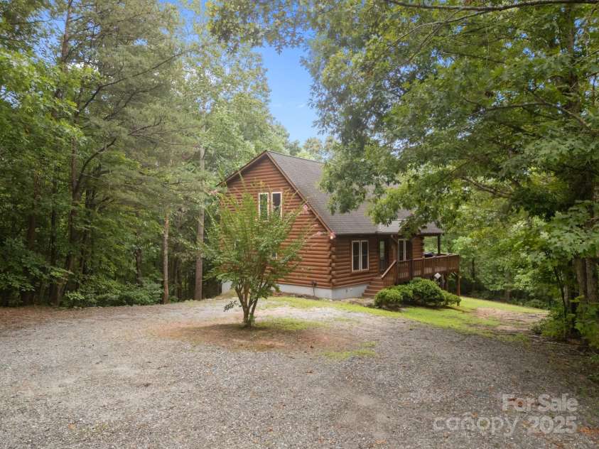 664 Sweetbriar Road, Lake Lure, NC 28746.  MLS# CAR4288832, YatesRealty ID 34604. Sideview from the Driveway