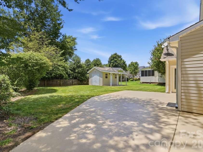 208 Harris Farm Road, Mooresville, NC 28115.  MLS# CAR4396812, YatesRealty ID 34609. Backyard View
