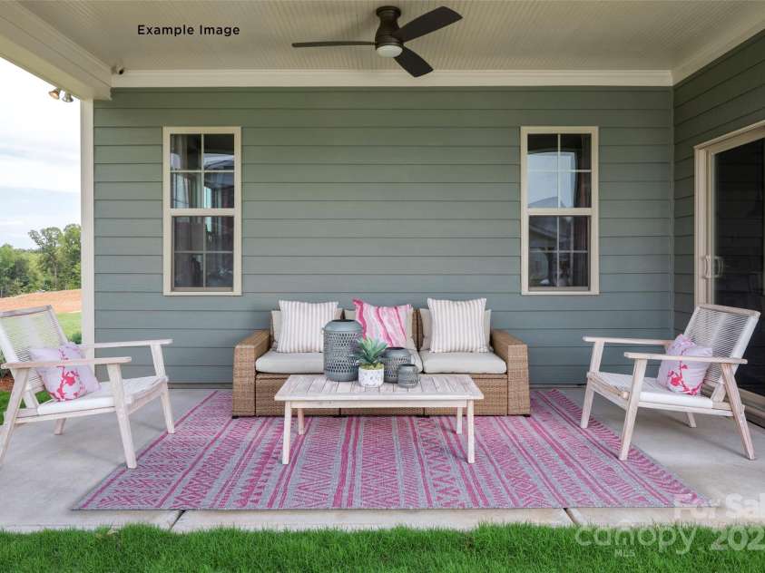 106 Cartington Way, Mooresville, NC 28115.  MLS# CAR4290232, YatesRealty ID 34612. Example Photo - Rear Covered Patio